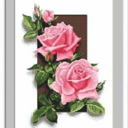 Вышивка розы