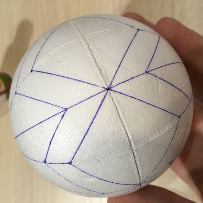 Шар в технике кимекоми