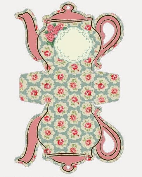 Шаблоны коробочек-чайничков для чайных пакетиков