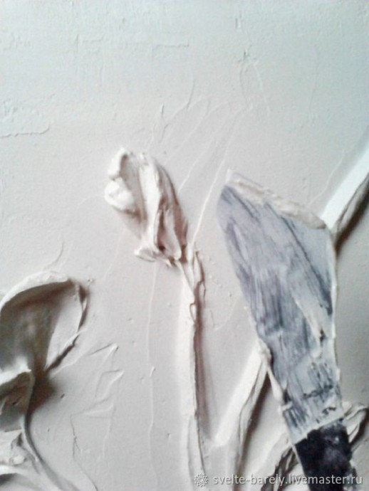 Веточка розы из шпатлевки Веточка розы из шпатлевки