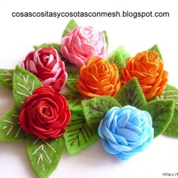 Розочки из зигзагообразной тесьмы