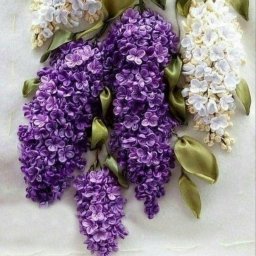 Сирень из ленты своими руками