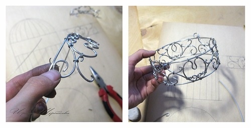 Декоративная клетка из проволоки