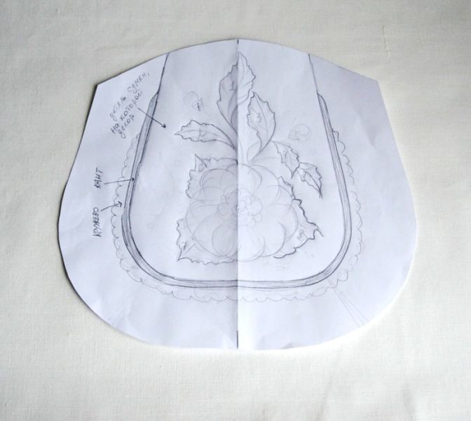 Декор сумки с цветком