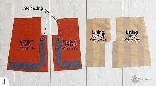 Техники шитья: соединение с подкладой