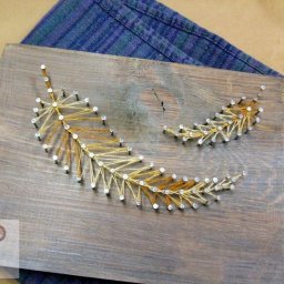 ​Перья в технике стринг-арт