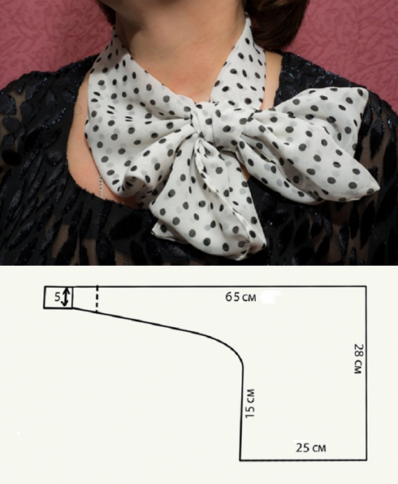 Полет фантазии с французской косынкой: выкройка и варианты использования