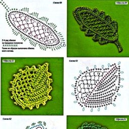 Узоры и схемы листиков
