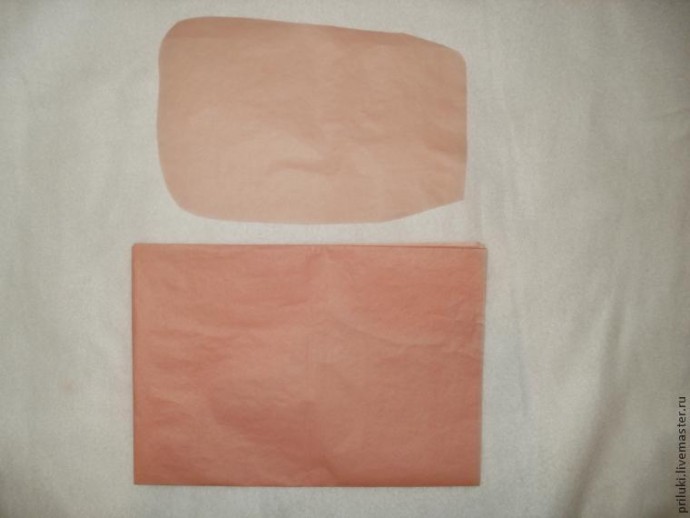 Цветок из бумаги тишью