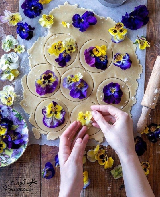 Как сделать красивое цветочное печенье