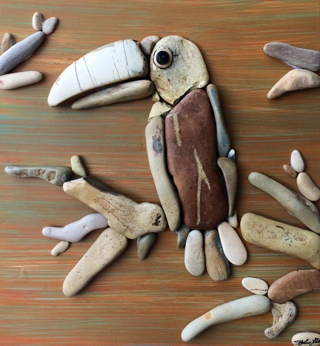 Картины из камней: животные и не только