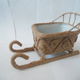 Кашпо в виде саночек: мастер-класс