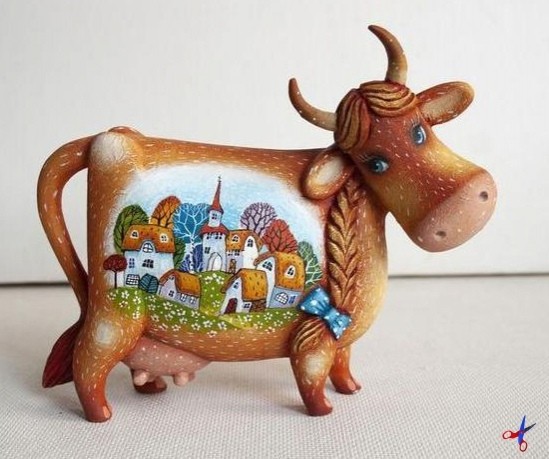 Μилыe Буpёнки, pacпиcaнныe aкpилoвыми кpacкaми