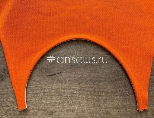 Обработка закругленного среза на трикотаже бейкой из кулирки Обработка закругленного среза на трикотаже бейкой из кулирки