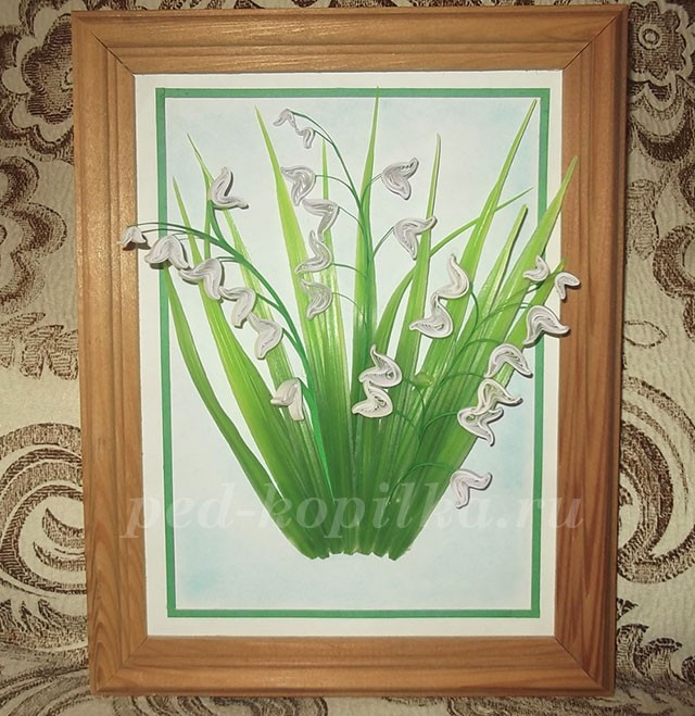 Ландыши в технике квиллинг: мастер-класс