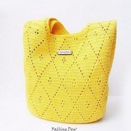 ​Летняя сумка с ажурными ромбами