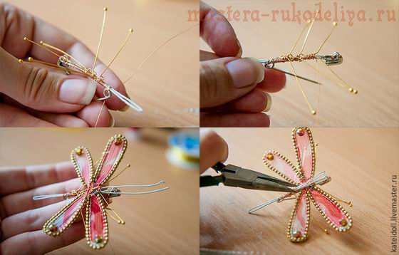 Очаровательная брошь-стрекоза