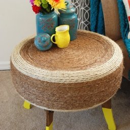 Столик из покрышки своими руками