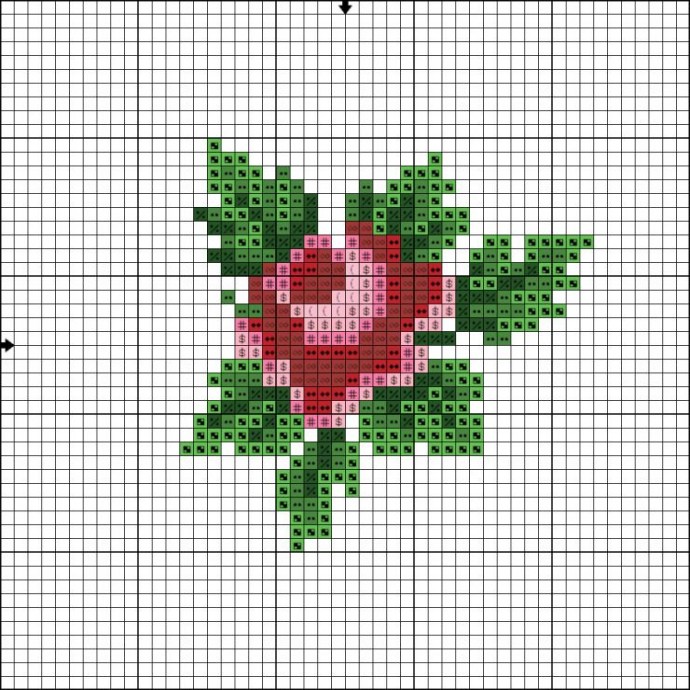 Вышивка миниатюрных розочек