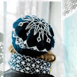 Берет и снуд с жаккардом