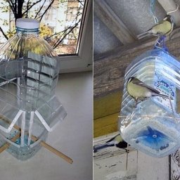 Кормушка из пластиковой баклажки