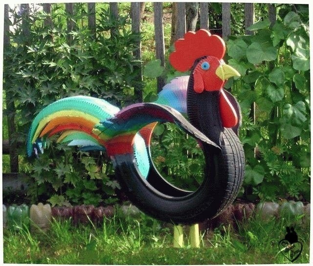 Интересные поделки из шин