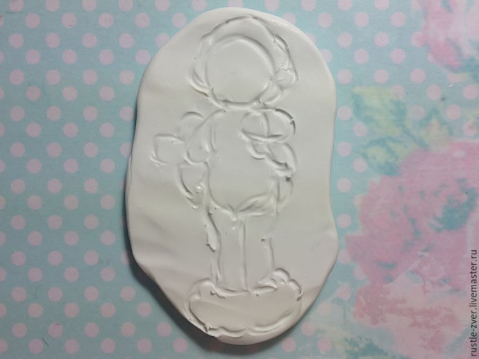 Ангел с розочками из полимерной глины