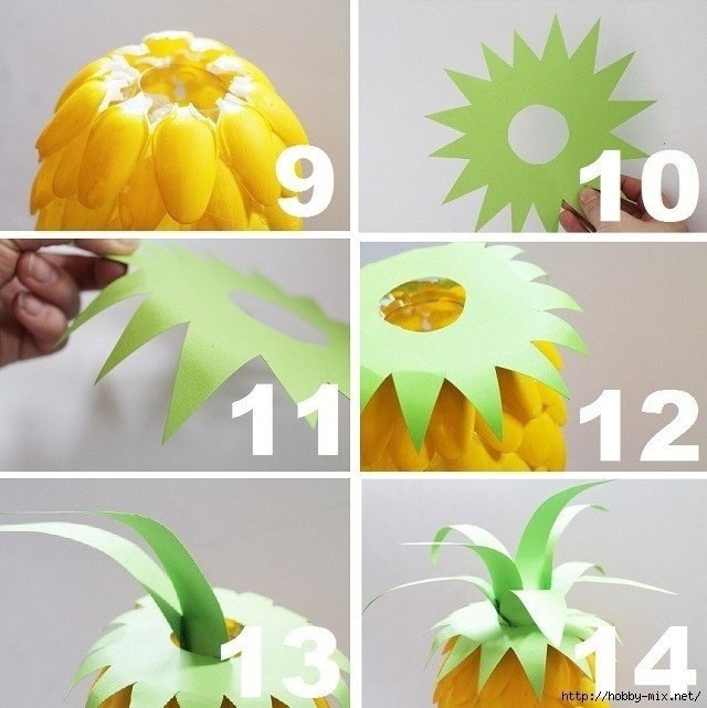 Абажур из пластиковых ложек