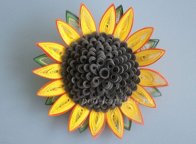 Квиллинг подсолнухи: мастер-класс