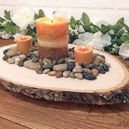 ​Оригинальные идеи для интерьера из деревянных спилов