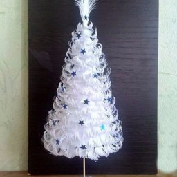 ​Пушистая ёлочка из бумаги