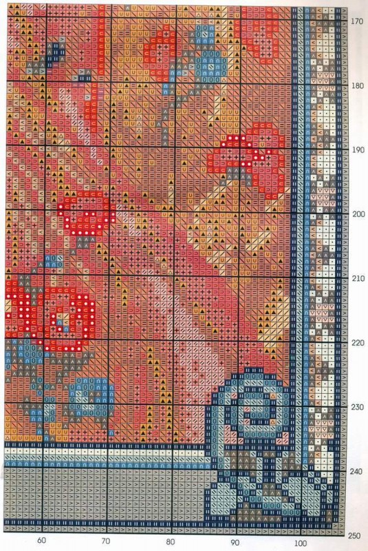 Шикарная вышивка крестом: девушка