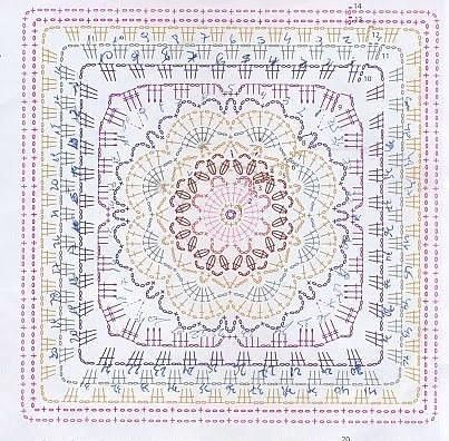 Ажурные квадратные мотивы