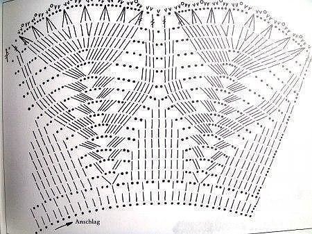 Ажурный воротник связанный крючком