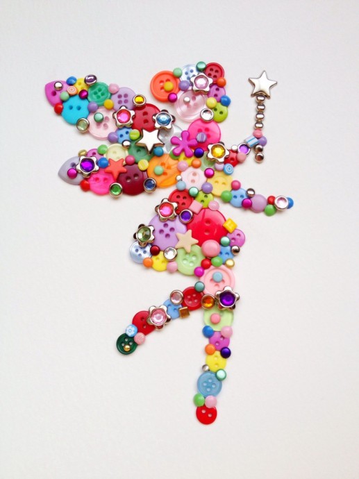 Идеи картин из пуговиц