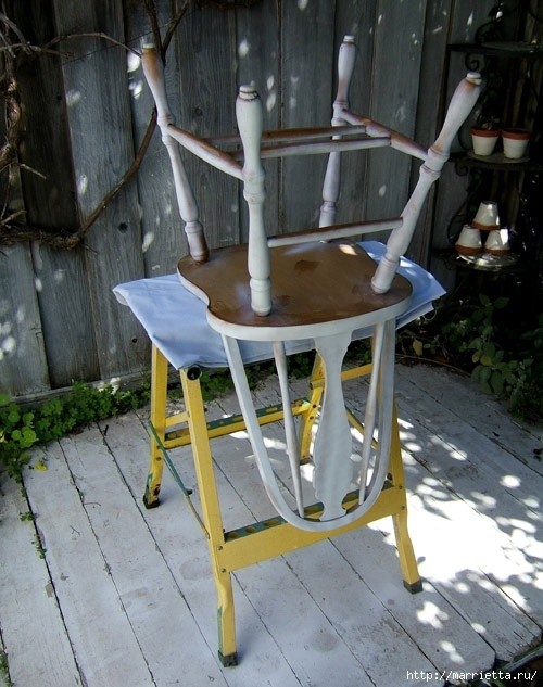 Эффект градиента в реставрации мебели на примере стула