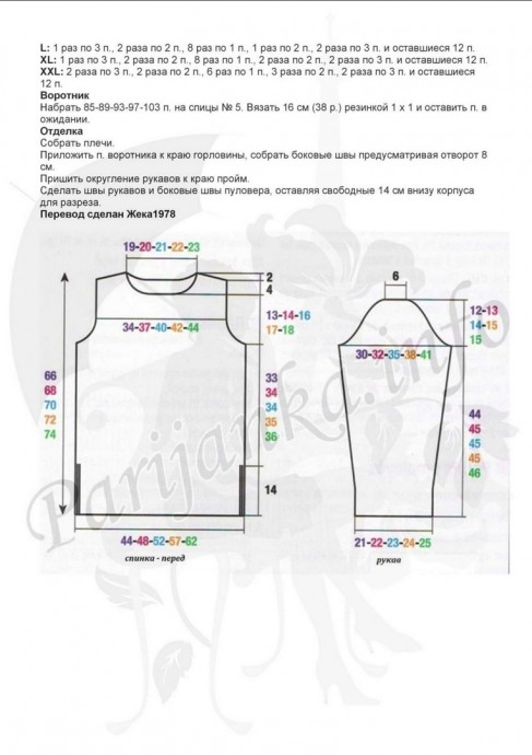 Замечательный свитер спицами