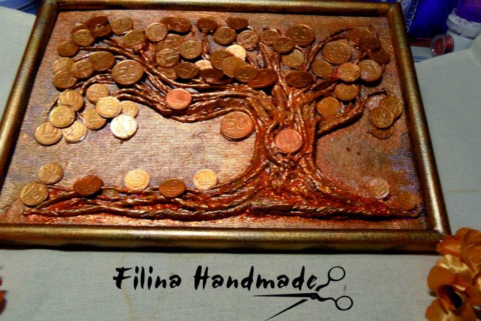 Денежное дерево-панно