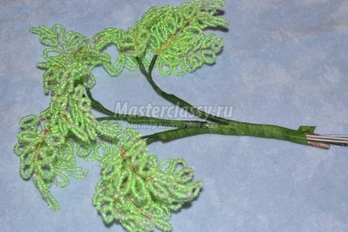 ​Нежная берёзка из бисера
