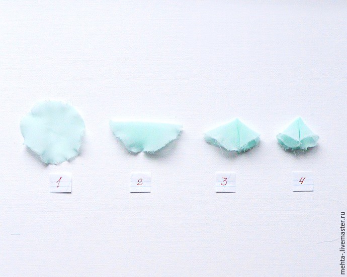 Очаровательные цветы из ткани