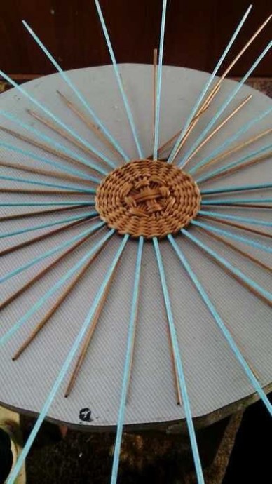 Плетение из газет "Чайный домик"