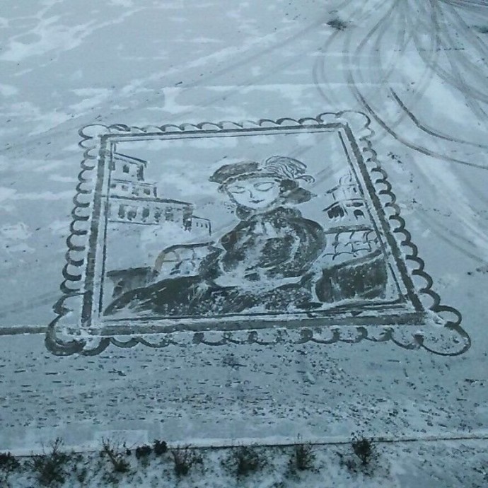 ​Варианты художественного разгребания снега от истинной рукодельницы