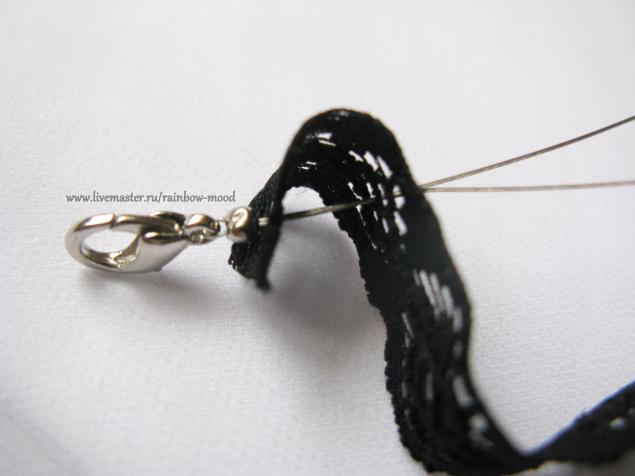 Браслет с кружевом "Парижская ночь"