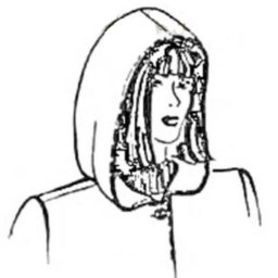 ​Чертеж капюшона умеренного объема