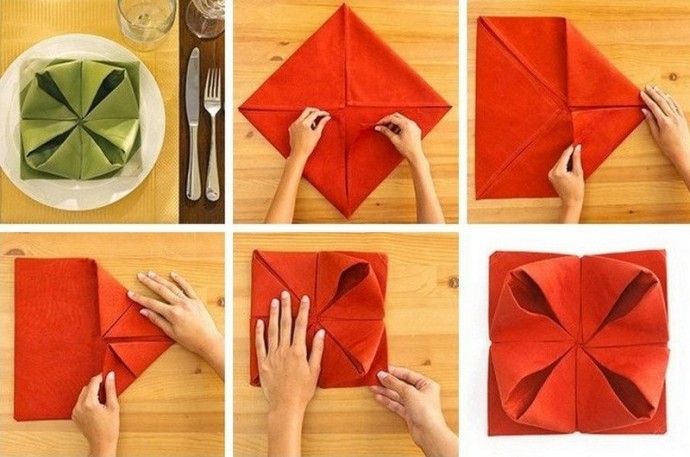 Как красиво сложить салфетку для праздничного стола
