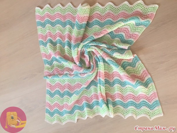 Красивый плед простым узором