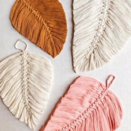 ​Листья в технике макраме