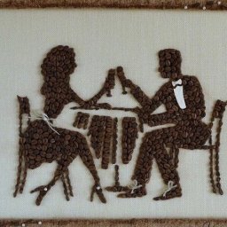 Ароматные картины из кофейных зерен