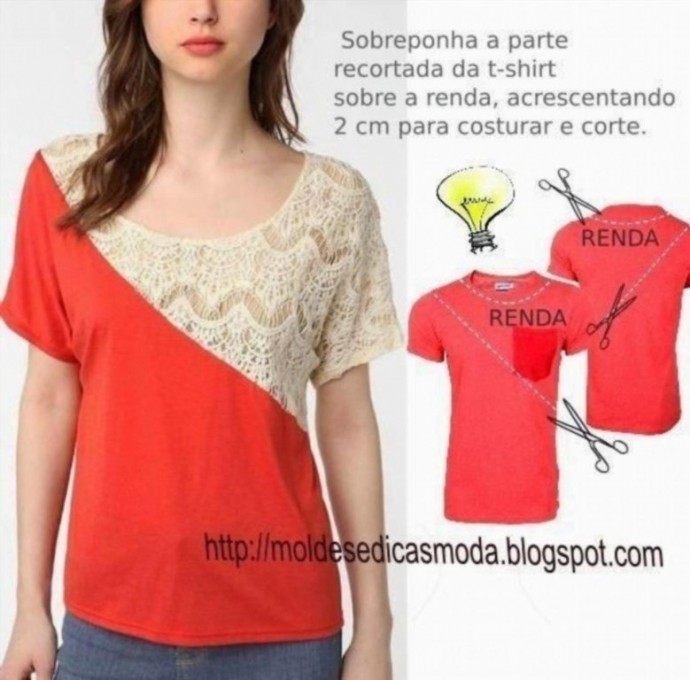 Переделки футболок: интересные идеи