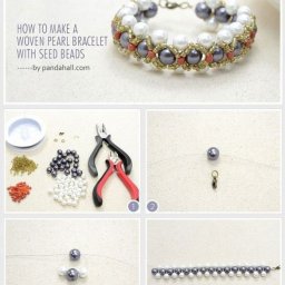 Милый браслет из бисера